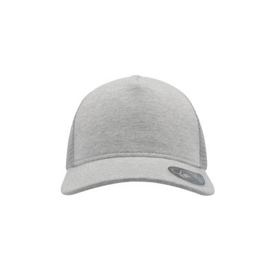 Бейсболка RAPPER JERSEY, 5 клиньев, пластиковая застежка, светло-серый-3