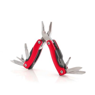 Мультитул BLAUDEN, нержавеющая сталь, пластиковая ручка, 12 функций, красный-5