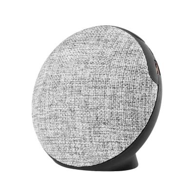 Bluetooth колонка FABRIC BASS круглая, черный, серый-0