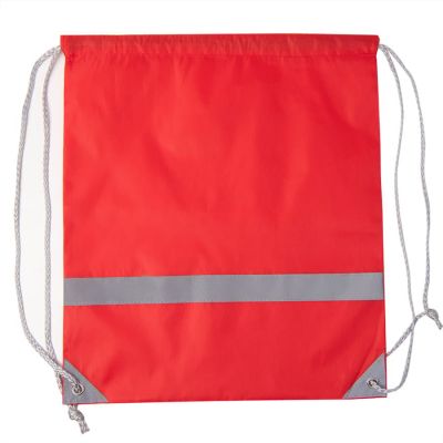 Рюкзак мешок RAY со светоотражающей полосой, красный-3