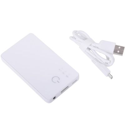 Универсальное зарядное устройство 'Plain' (2800mAh) с фонариком, белый-2