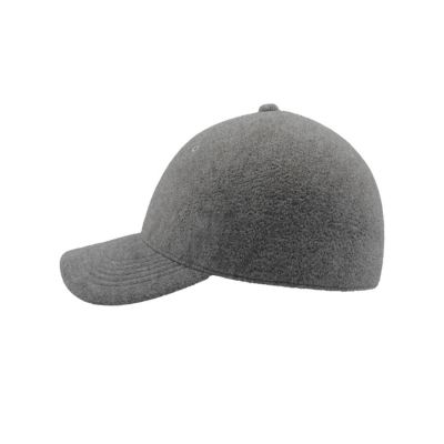 Бейсболка UNI-CAP POLARFLEECE, без панелей и швов, без застежки, серый-2