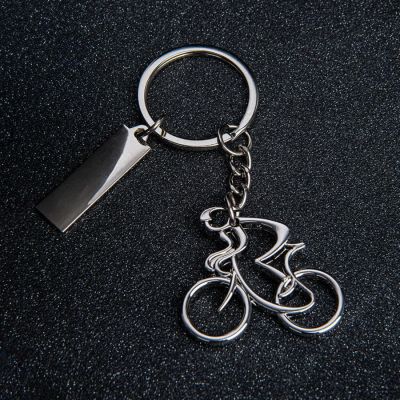 Брелок SILV CYCLIST; 4,0 x 4,0 x 0,4 см; металл, серебристый-3