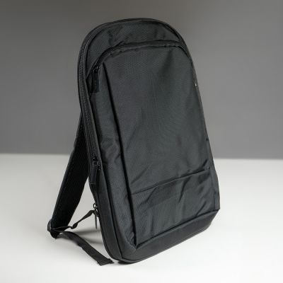 Расширяющийся  водостойкий рюкзак'Slim', чёрный, 45х30х6 см, ткань верха: 100% полиэстер 1680 D, черный-3