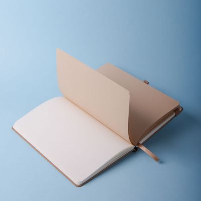 Бизнес-блокнот TERRI, A5, бежевый, твердая обложка, рециклированная бумага, в линейку-7