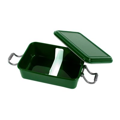 Ланч-бокс MEAL, пластик, 2 отделения, зеленый-1