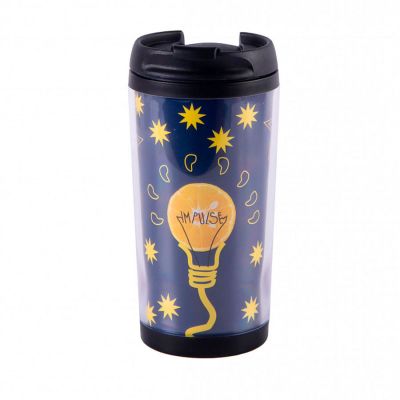 Термокружка IMPULSE под полиграфическую вставку, 220мл, прозрачный-0