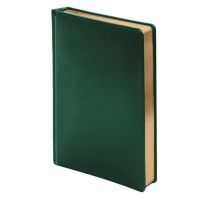 Ежедневник недатированный Joy, А5, темно-зеленый, белый блок, золотой обрез, тёмно-зелёный