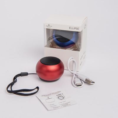 Портативная mini Bluetooth-колонка Sound Burger 'Ellipse' красная, ярко-красный-4