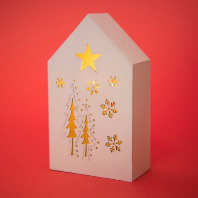 Украшение с подсветкой ДОМ, белый-2