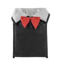 Термочехол на бутылку 'Фрак', красный, черный