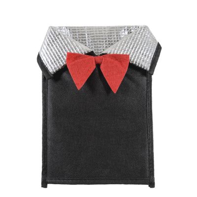 Термочехол на бутылку  'Фрак', красный, черный-0