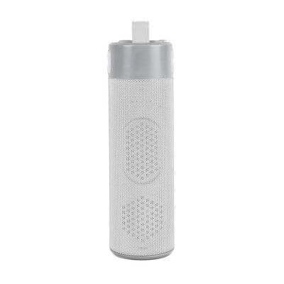 Bluetooth колонка TURBO TUBE с зарядным устройством (2000mAh) и моноподом, белый, серый-0