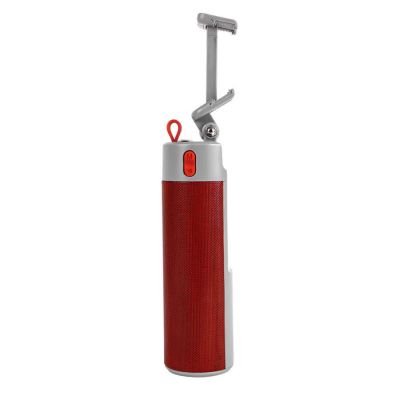 Bluetooth колонка TURBO TUBE с зарядным устройством (2000mAh) и моноподом, красный, серый-6