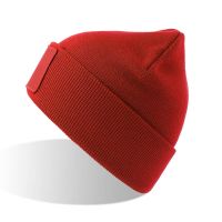 Шапка вязаная  двойная Wind-S с патчем, красный