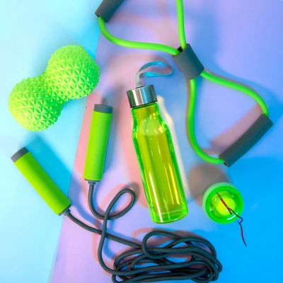 Тренажер POWER BALL, зеленое яблоко, пластик, 6х7,3см;16+-2