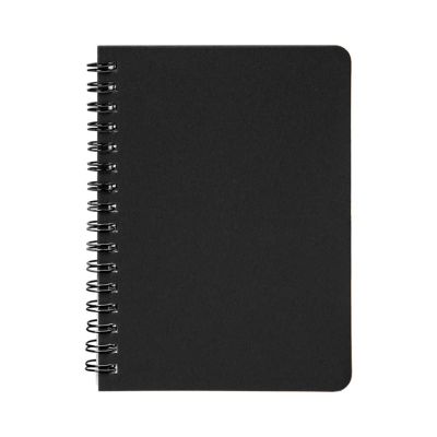 Блокнот на двойной пружине HELIX MINI, 105 х 150  мм, черный, блок в клетку-1
