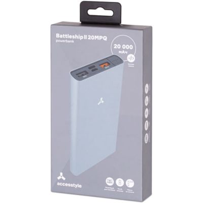Внешний аккумулятор Accesstyle Battleship II (20000 mAh), серебристый-8