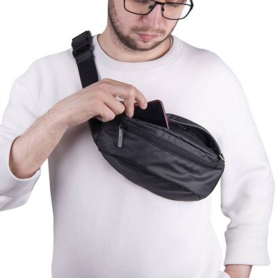 Сумка на пояс SIN, черный, 37х13х8 см, 100% полиэстер-5