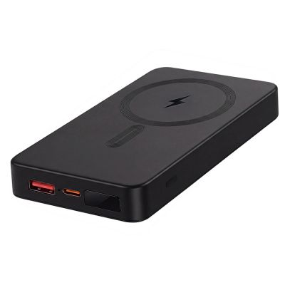 Универсальный аккумулятор MAGIX Glow 5 (5000мАч) с быстрой и беспроводной зарядкой, с подсветкой, черный-0
