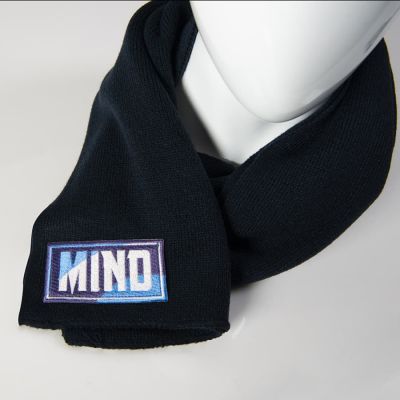 Шарф вязаный  WIND SCARF, черный-3