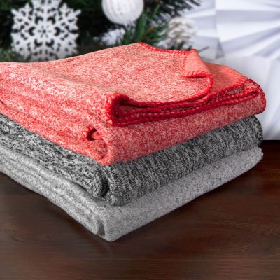 Плед YELIX, 120*160 см, флис 280 гр/м2, серый меланж-6