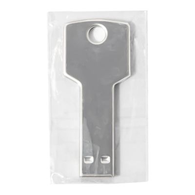 USB flash-карта KEY (8Гб), серебристая, 5,7х2,4х0,3 см, металл, серебристый-2