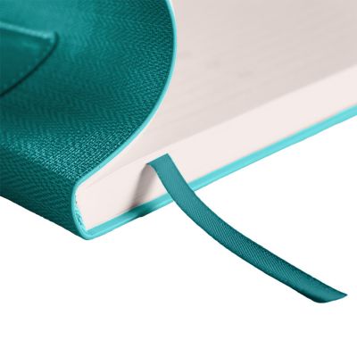 Ежедневник недатированный Scotty, А5-,  бирюзовый, кремовый блок, без обреза-5