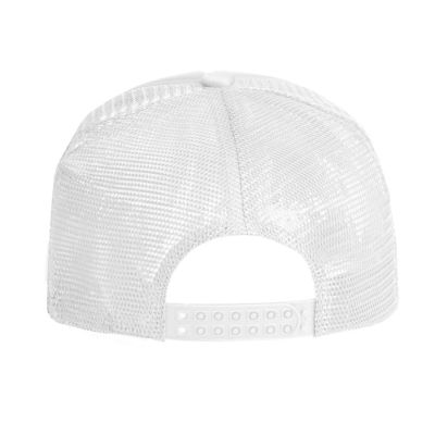 Бейсболка FLICK, 5 клиньев, пластиковая застежка, белый-2