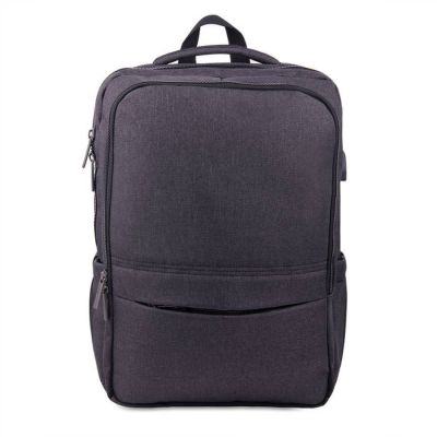 Функциональный рюкзак CORE с RFID защитой, тёмно-серый, голубой-8