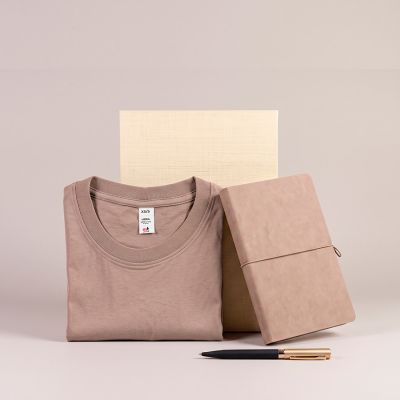 Набор подарочный Welcome Box: футболка LIBRA размер M/L, ежедневник, ручка в коробке, зеленый-1