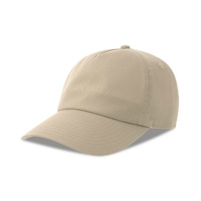 Бейсболка DAD HAT-S, 5 клиньев, металлическая застежка, песочный-0