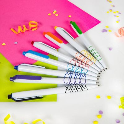 Ручка шариковая N11, белый, оранжевый-2