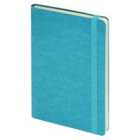 Ежедневник недатированный Boomer, А5, лазурный, кремовый блок, без обреза