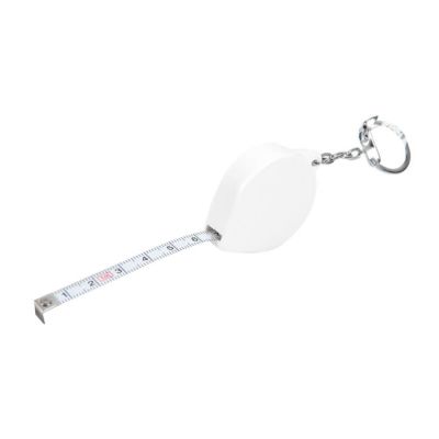 Брелок-рулетка 'Капля' на карабине (1 м), белый-1