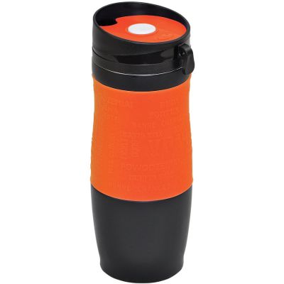 Термокружка вакуумная 'УДАЧА', черный, оранжевый-0