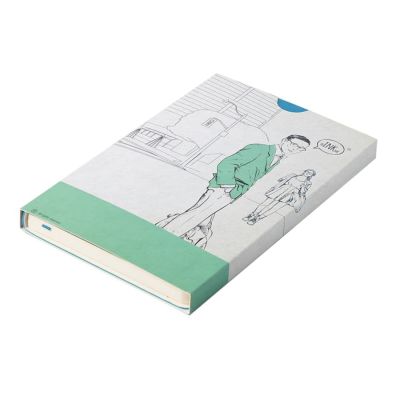 Бизнес-блокнот GRACY на резинке, формат А5, в линейку, лазурный-7