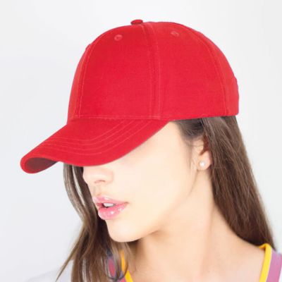Бейсболка JOLLY, 6 клиньев,  застежка на липучке, красный-4