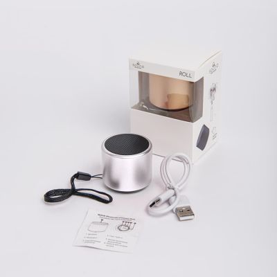 Портативная mini Bluetooth-колонка Sound Burger 'Roll' серебристый-4