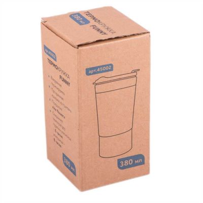 Термокружка вакуумная FUNNY, красный-1