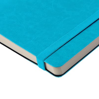 Ежедневник недатированный Boomer, А5,  лазурный, кремовый блок в линейку, без обреза-6