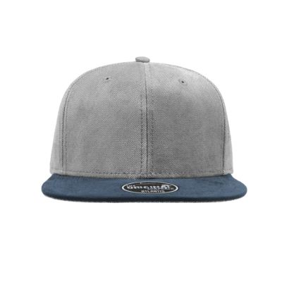 Бейсболка VIBE, 6 клиньев, пластиковая застежка, темно-синий, серый-2