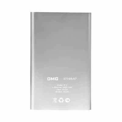 Универсальный аккумулятор Al 4 (4000 мАч), серебристый, 11х6.9х0,98 см-2