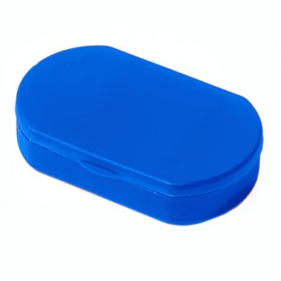 Витаминница TRIZONE, 3 отсека; 6 x 1.3 x 3.9 см; пластик, синяя, синий-2