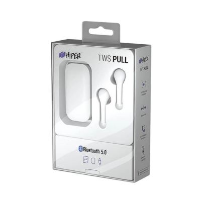 Наушники беспроводные Hiper TWS PULL, белые, белый-2