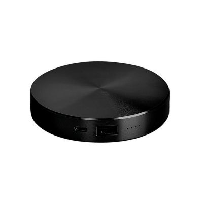 Универсальный аккумулятор 'UFO' (6000mAh) в подарочной коробке, черный,8,6х1,5 см,металл-0
