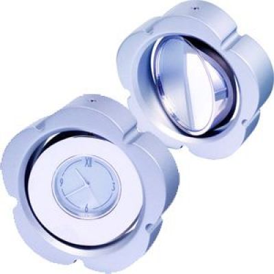 Часы с зеркалом, серебристый-0