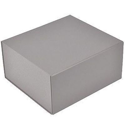 Упаковка  подарочная, коробка складная размер 22 x 20 x 11 см, серебристый-0