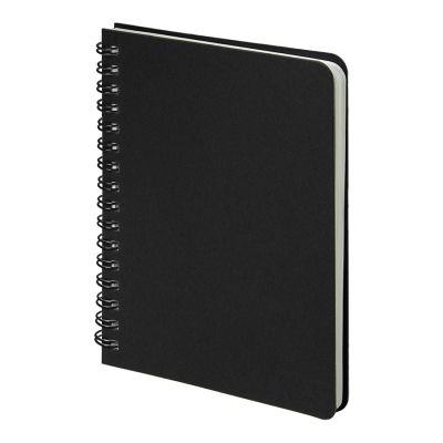 Блокнот на двойной пружине HELIX MINI, 105 х 150  мм, черный, блок в клетку-0