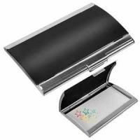 Визитница 'Берлин', черный, серебристый